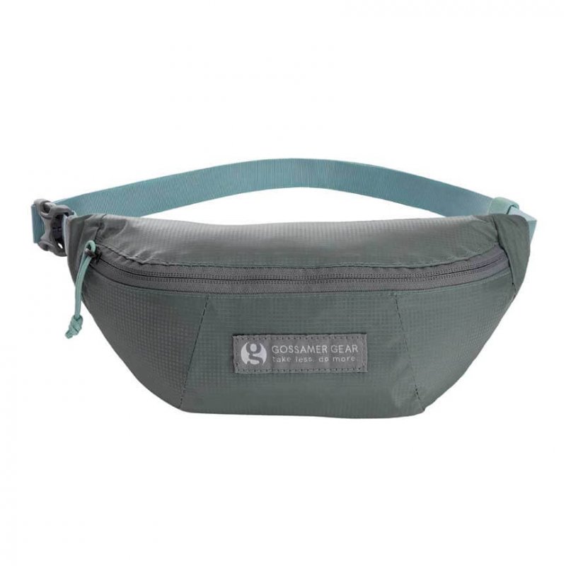 grey fanny pack