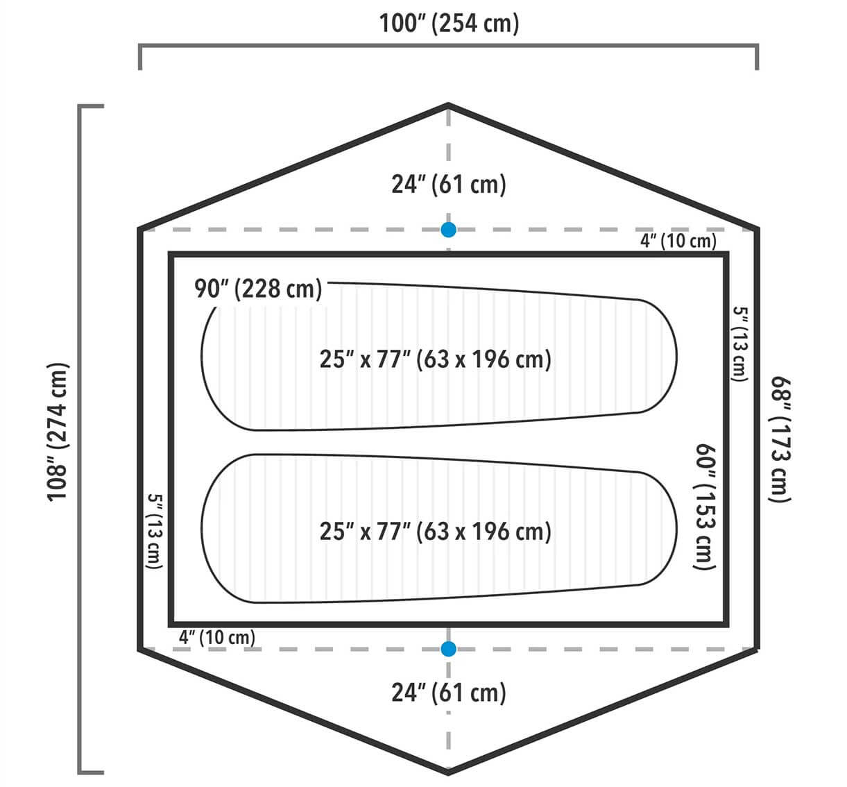 Zpacks Triplex dimensions 2